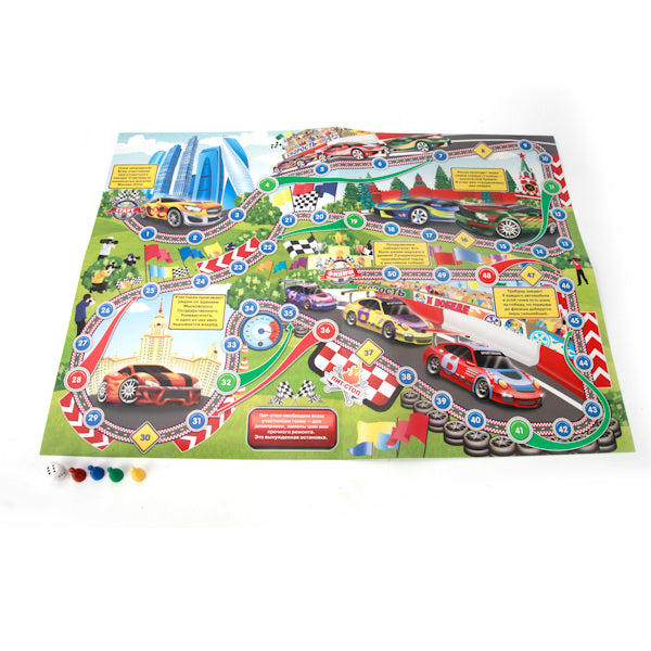 НАСТОЛЬНАЯ ИГРА-ХОДИЛКА "УМНЫЕ ИГРЫ" РАЛЛИ В РУСС. КОР. dans le cor.20шт