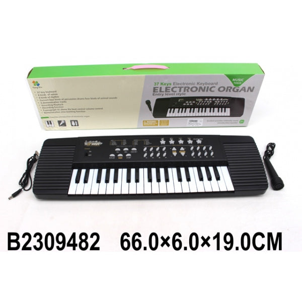 Электроорган (220v/ на бат.) с микрофоном, usb провод TX-9818 в кор. в кор.24шт