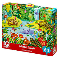 QI Пазл с развивающей игрой 60 эл. Яркие джунгли 4+