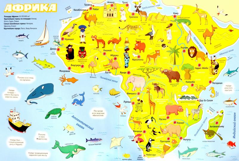 книги на картоне МАКСИ 235х310 7 разворотов. Атлас мира для детей