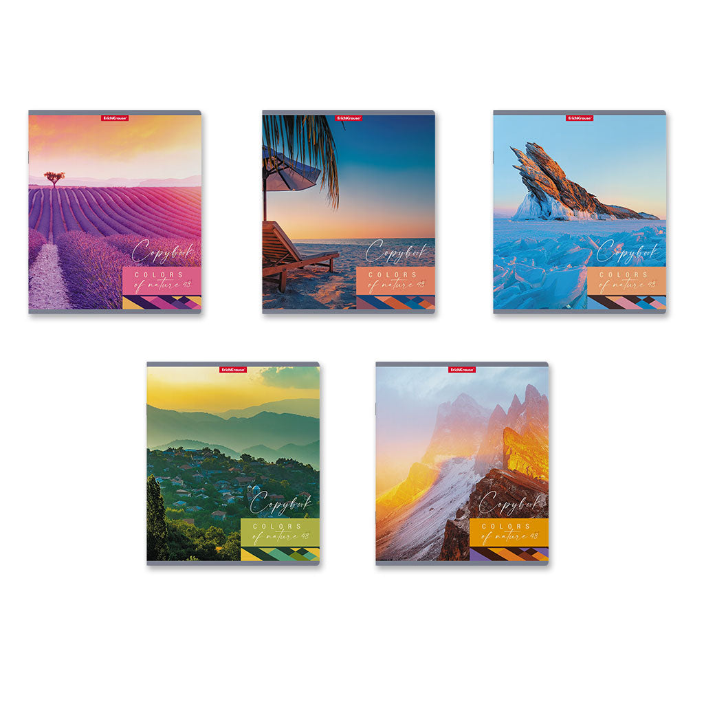 ErichKrause® Тетрадь общая ученическая "Couleurs de la Nature" 48 л. клетка, глянц. (поштучно) art.58288