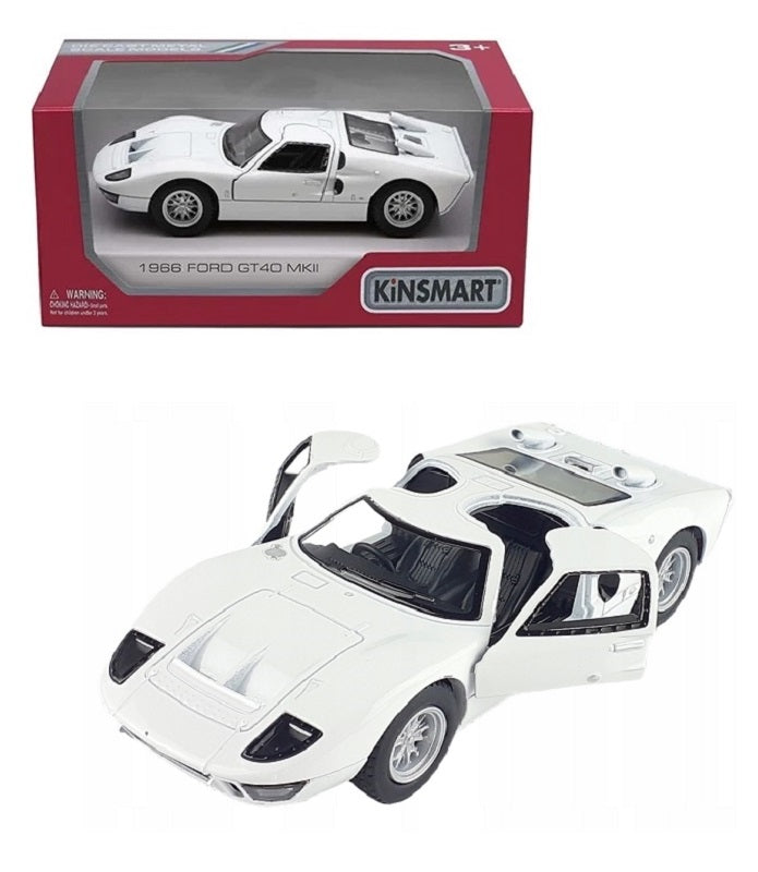 Kinsmart. Modèle art.KT5427W/1 "Ford GT40 MKII 1966" 1:36 (белая) инерц.