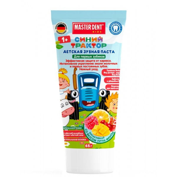 Pâtes à pâte stéthoscope pour enfants de 65 g à quatre fruits MASTER DENT en cor.24шт
