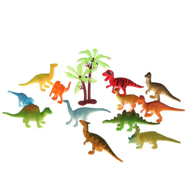 Игрушка пластизоль Играем Вместе динозавры 6см 12асс., с аксесс. в тубе в дисплее уп-20шт в кор.6уп