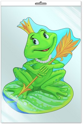 *Ф-7134-П ПЛАКАТ ВЫРУБНОЙ А3 В ПАКЕТЕ. Царевна-Лягушка (с блестками и уф-laком в индивидивидуальной упаковке с европодвесом и клеевым клапаном)