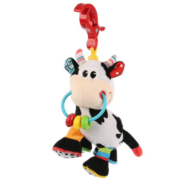 ПОГРЕМУШКА-ПОДВЕСКА С КЛИПСОЙ, ПИЩАЛКА С ВИБРАЦИЕЙ НА КАРТ. В ПАК. (РУСС. УП.) УМКА в кор.125шт