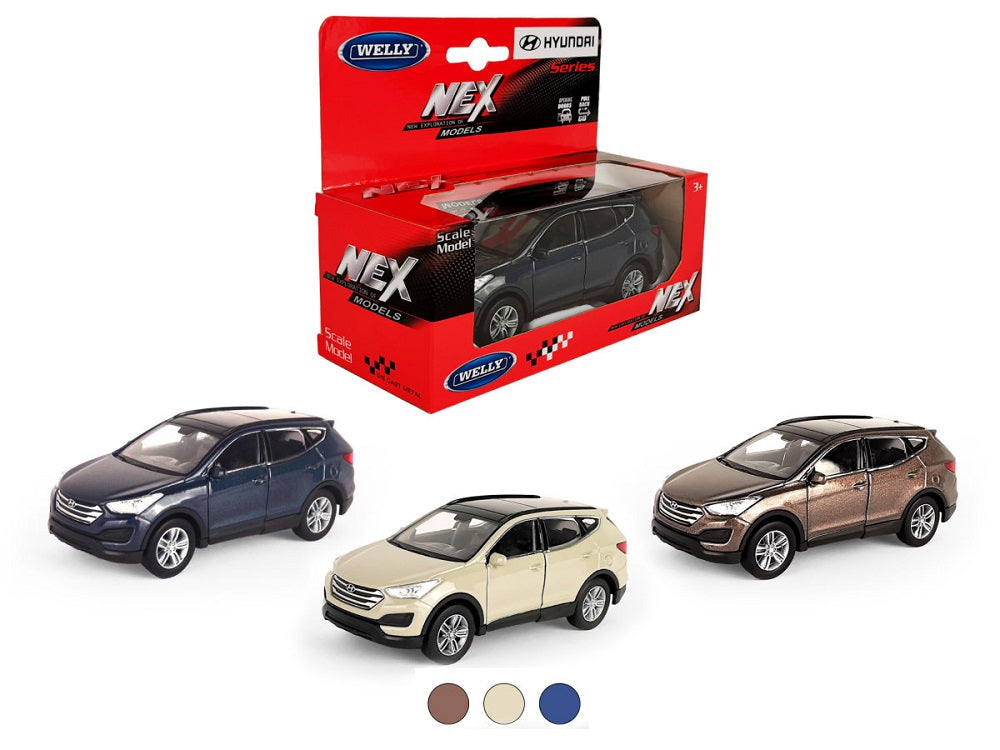 Eh bien. Machine 1:38 "Hyundai Santa Fe", en métal, disponible. мех., цв. dans un assortiment. art.43677W
