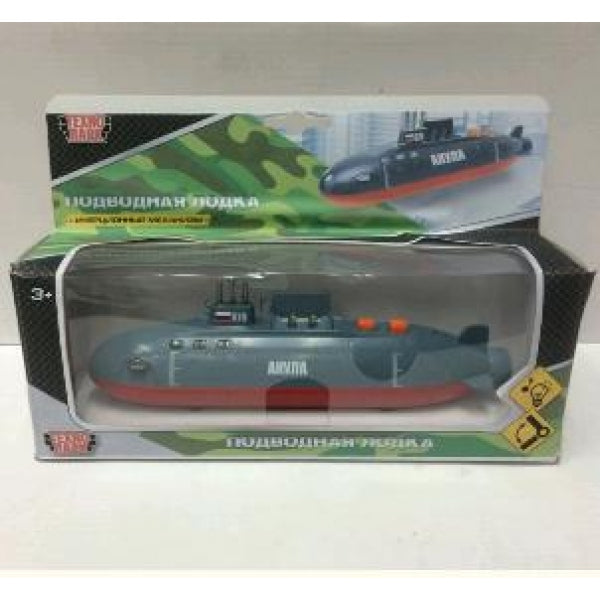 SB-16-97-A-WB 240790 МОДЕЛЬ "ТЕХНОПАРК" МЕТАЛЛ. ИНЕРЦ. ПОДВОДНАЯ ЛОДКА АКУЛА 20СМ, СВЕТ+ЗВУК В РУС