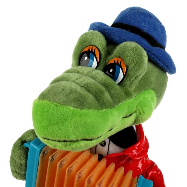 Игрушка мягкая СОЮЗМУЛЬТФИЛЬМ Крокодил Гена с аккордеоном 21см озвучен МУЛЬТИ-ПУЛЬТИ в кор.24шт