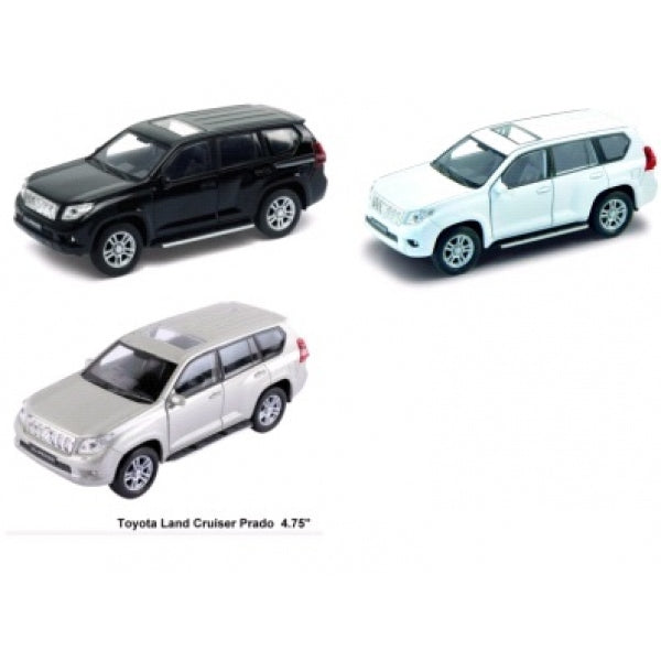 Машина металл 4.75" TOYOTA land cruiser-prado инерц. открыв. двери в дисплее уп-12шт в кор.2*6уп