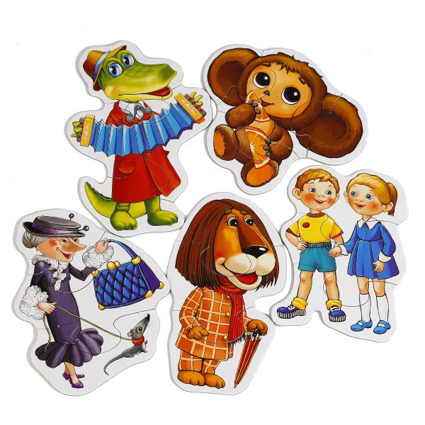 МАКСИ-ПАЗЛЫ "УМКА". ЧЕБУРАШКА. 8 РАЗВИВАЮЩИХ КАРТИНОК В КОР. ИЗ МГК в кор.30шт