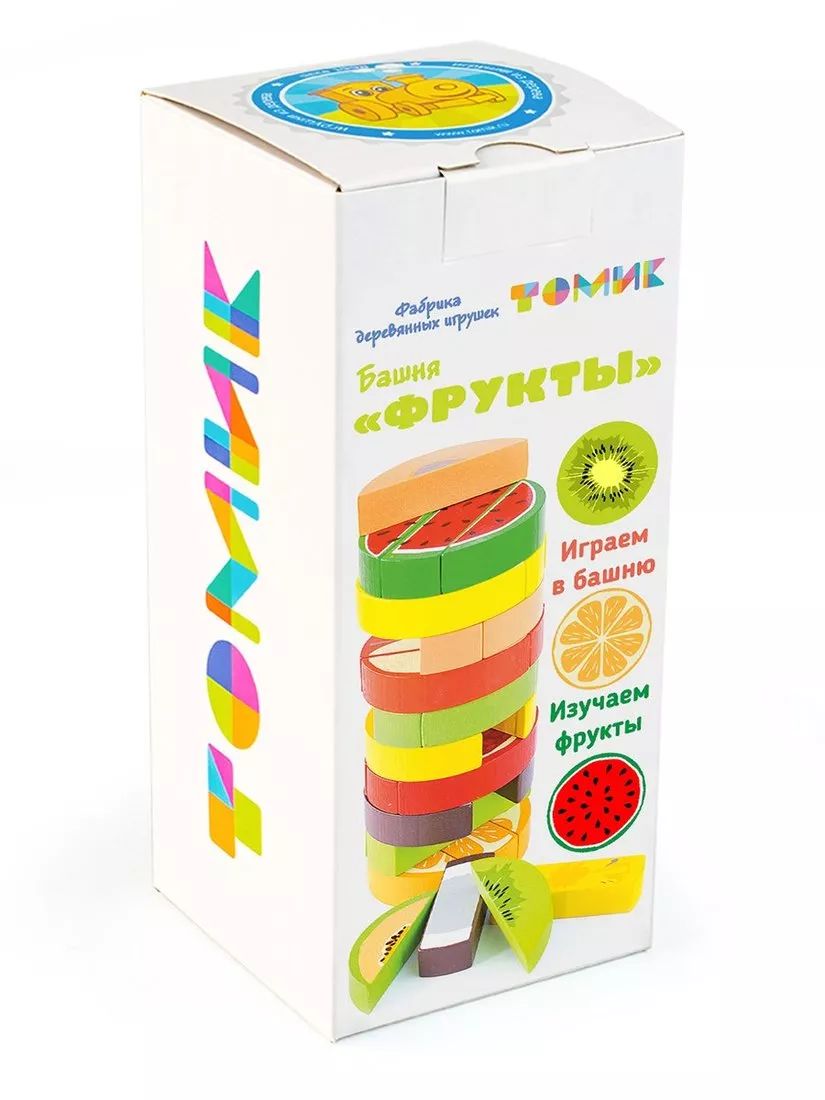 Логический игровой набор. Томик "Башня. Фрукты" 30 jours. art.1-98 (Дженга)
