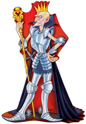 *Ф-7081-П ПЛАКАТ ВЫРУБНОЙ А3 В ПАКЕТЕ. Кощей (с блестками и уф-laком в индивидивидуальной упаковке с европодвесом и клеевым клапаном)