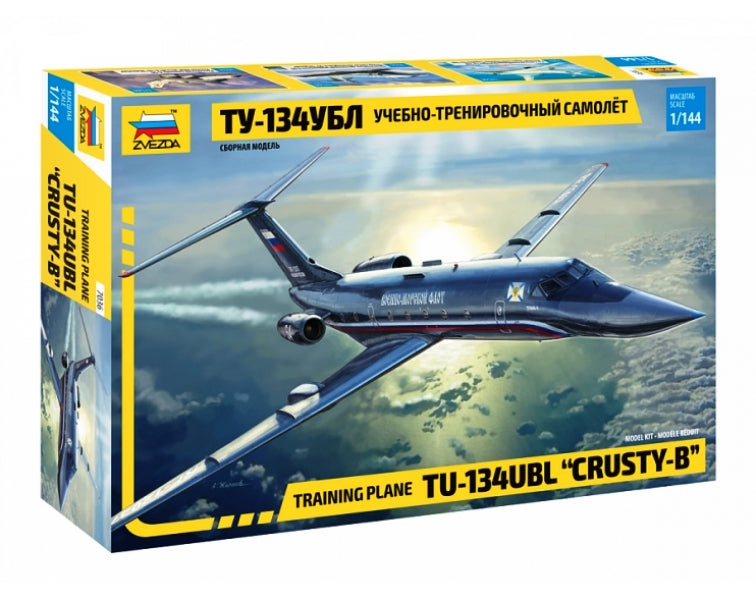 Модель сборная Учебно-тренировочный самолет Ту-134УБЛ 1:144