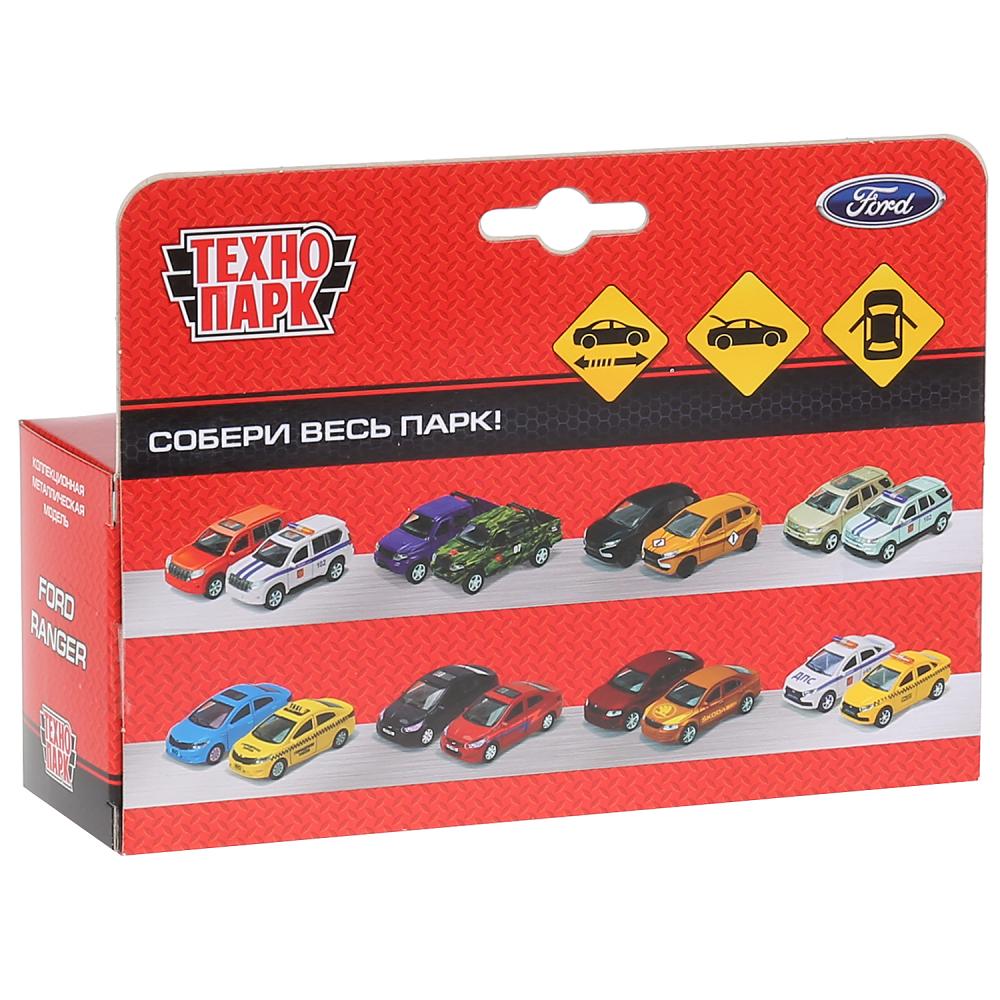 Le véhicule en métal FORD Ranger est de 12 cm, ouvert. двери, инерц. dans le cor. Parc technologique en cor.2*24шт