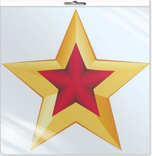 *ФМ1-15515 (13259) ПЛАКАТ ВЫРУБНОЙ А4 В ПАКЕТЕ. Звезда-4 (двухсторонний, ВД-лак, в индивидуальной упаковке, с европодвесом и клеевым клапаном)