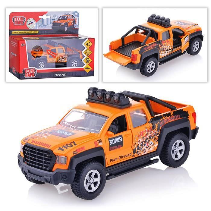 SB-18-02-S-WB 265854 Машина металл Пикап спорт 13,3см, свет+звук, открыв. двери, инерц. в кор. Тех