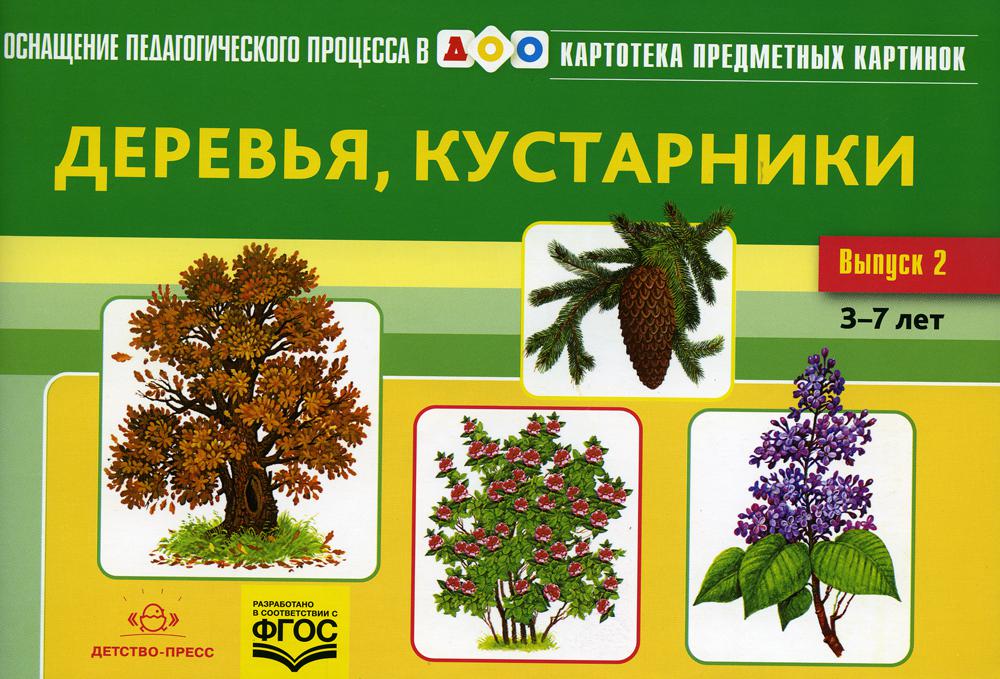 Carte pré-emballée. Выпуск 2. Деревья, кустарники. 3-7 лет.(Новый формат) ФОП. ФГОС. Matériel didactique avancé