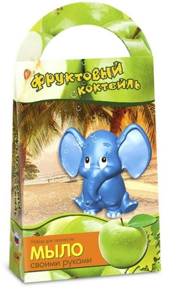 Развивашки.С0204 Мыло своими руками "Фруктовый коктейль" с формочкой Слоник /44