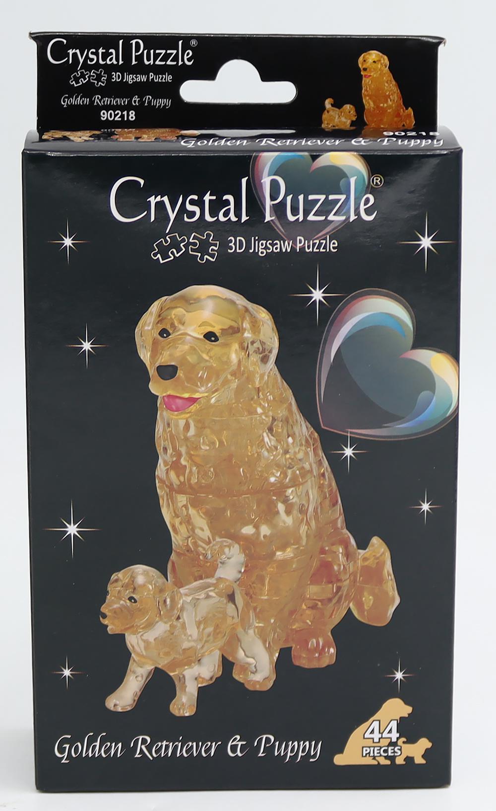 3D-головоломка Crystal Puzzle "Золотистый ретривер со щенком"