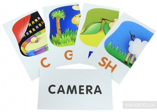 Angl4. Слон (Éléphant). Articles C, G, SH, CH, PH. Niveau 4. Набор карточек