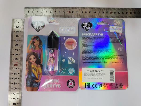 Косметика ДЛЯ ДЕВОЧЕК блеск для губ, малиновый, 5 мл TIK TOK GIRL в кор.4*24шт