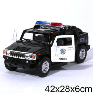 МАШИНА 2005 HUMMER H2 SUT POLICE МЕТАЛЛ. ИНЕРЦ. 1:40 ОТКРЫВ. ДВЕРИ В ДИСПЛЕЕ УП-12ШТ в кор.2*6уп
