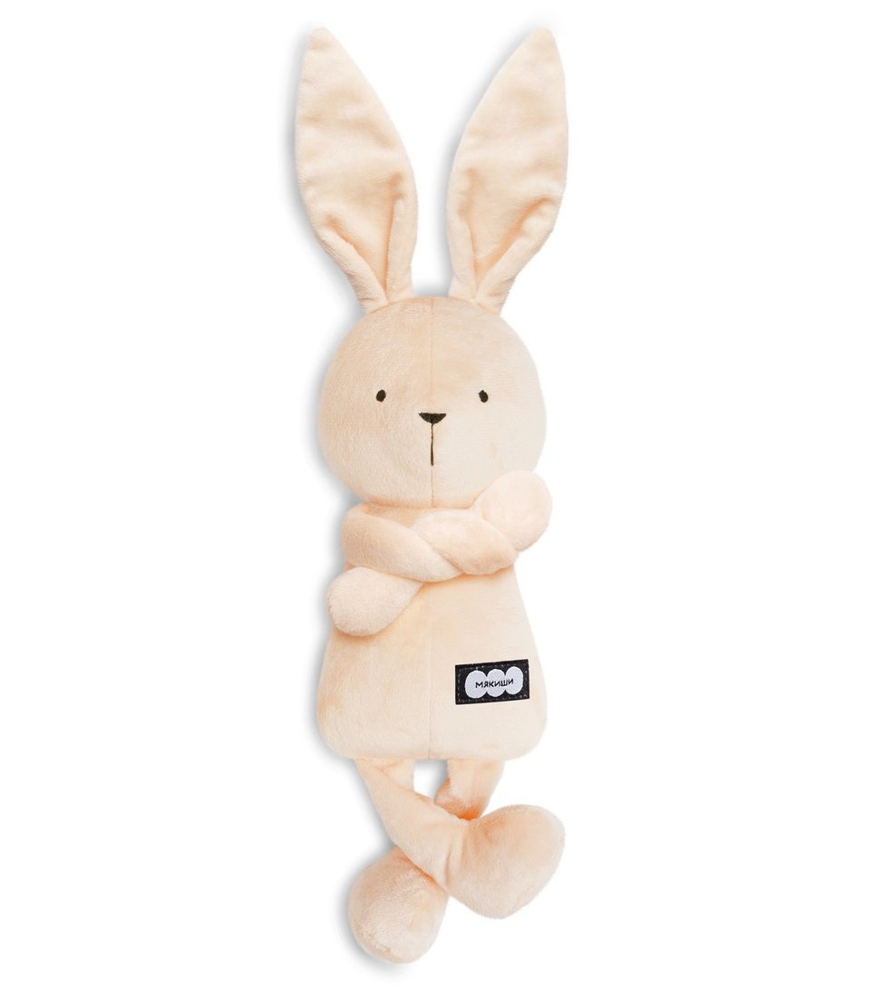 1068 Игрушка "Мякиши" мягконабивная (Зайка Джон, Бежевый)