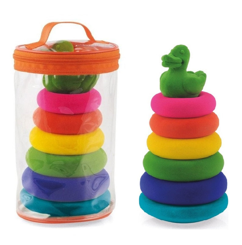 Rubbabu. 20377 Пирамидка с уткой из каучука