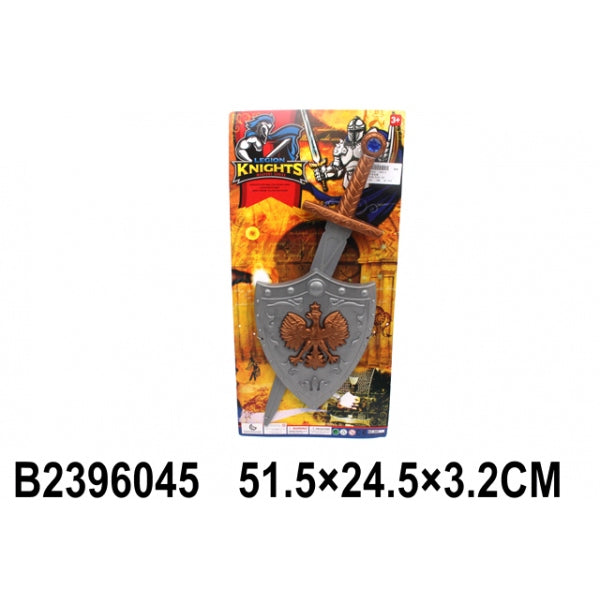 Набор оружия (щит+меч) 666-4 на carte. dans le cor.2*30шт