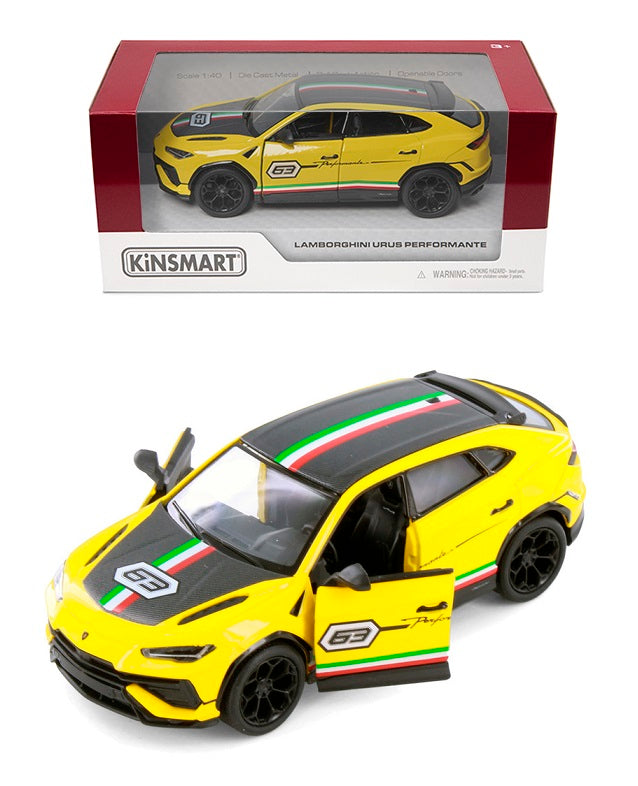 Kinsmart. Modèle art.KT5447WF/1 "Lamborghini Urus Performante" 1:36 (желтая) инерц.