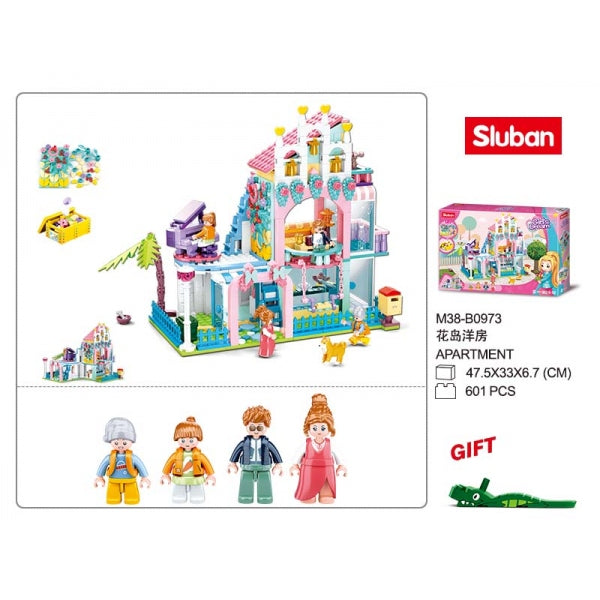 Constructeur en plastique. DOM avec accessoires et figurines, dans un assortiment, 601 jours. en Russie. cor. dans le cor.12шт