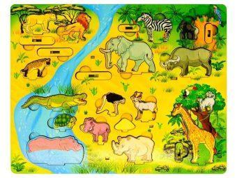 3D Развивающая доска "Водопой на Лимпопо" (Afrique, 47 jours) 37х1х31 art.7990 /25