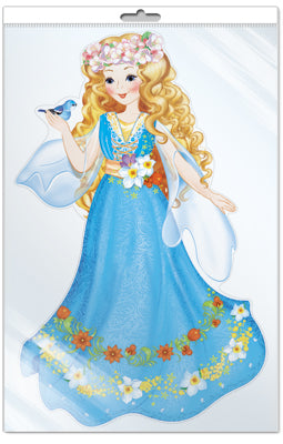 *ФБ-13222 ПЛАКАТ ВЫРУБНОЙ А2 В ПАКЕТЕ. Девушка Весна (с уф-лаком в индивидивидуальной упаковке с европодвесом и клеевым клапаном)