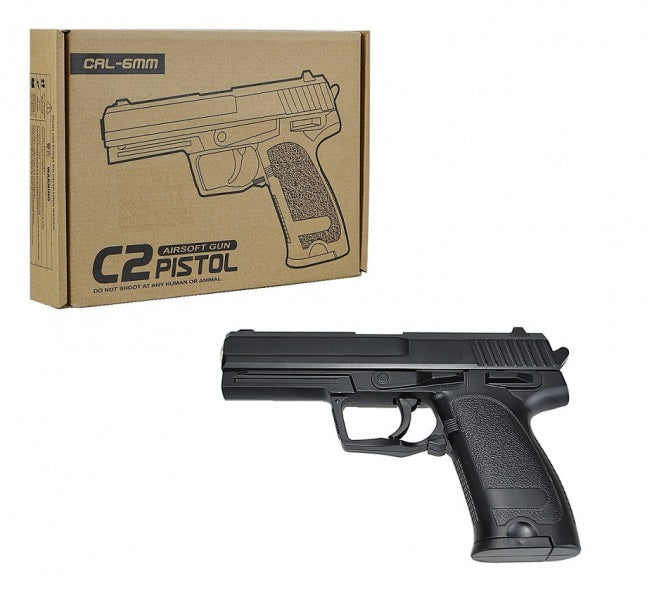 Pistolet Airsoft. Pistolet en métal. C2 (инстр.-мишень) в кор. 24х4х16.5 см (фикс.цена) art.ПК100002589