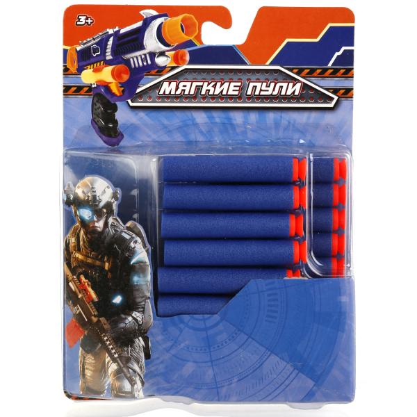 НАБОР ИЗ 18-И МЯГКИХ ПУЛЬ "ИГРАЕМ ВМЕСТЕ" С ПРИСОСКАМИ НА КАРТ. (РУСС. УП.) в кор.2*48наб