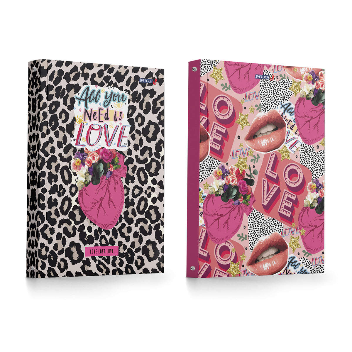 Svetoch. Тетрадь общая со сменным блоком "Такая любовь" клетка A5 160 л. ART.ТЕТ160-003-000662