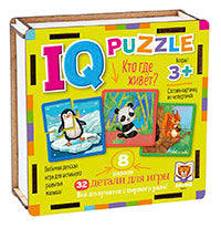 IQ Пазл деревянный.3+ Кто где живёт?