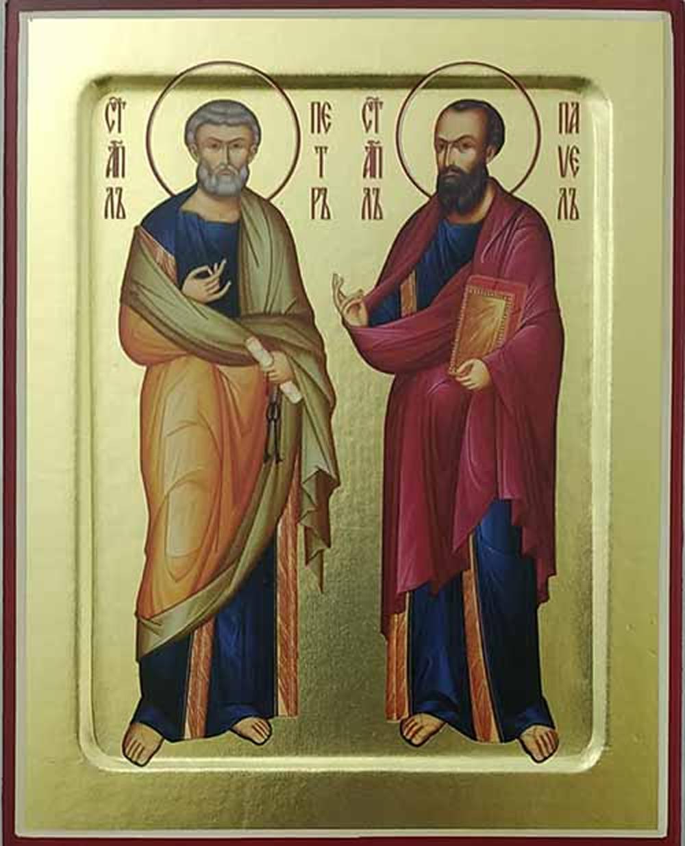 Icône des Apôtres Pierre et Pavla (à droite): 125 х 160