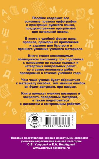 80 орфографии и пунктуации русского языка основных правил. 1-4 classes