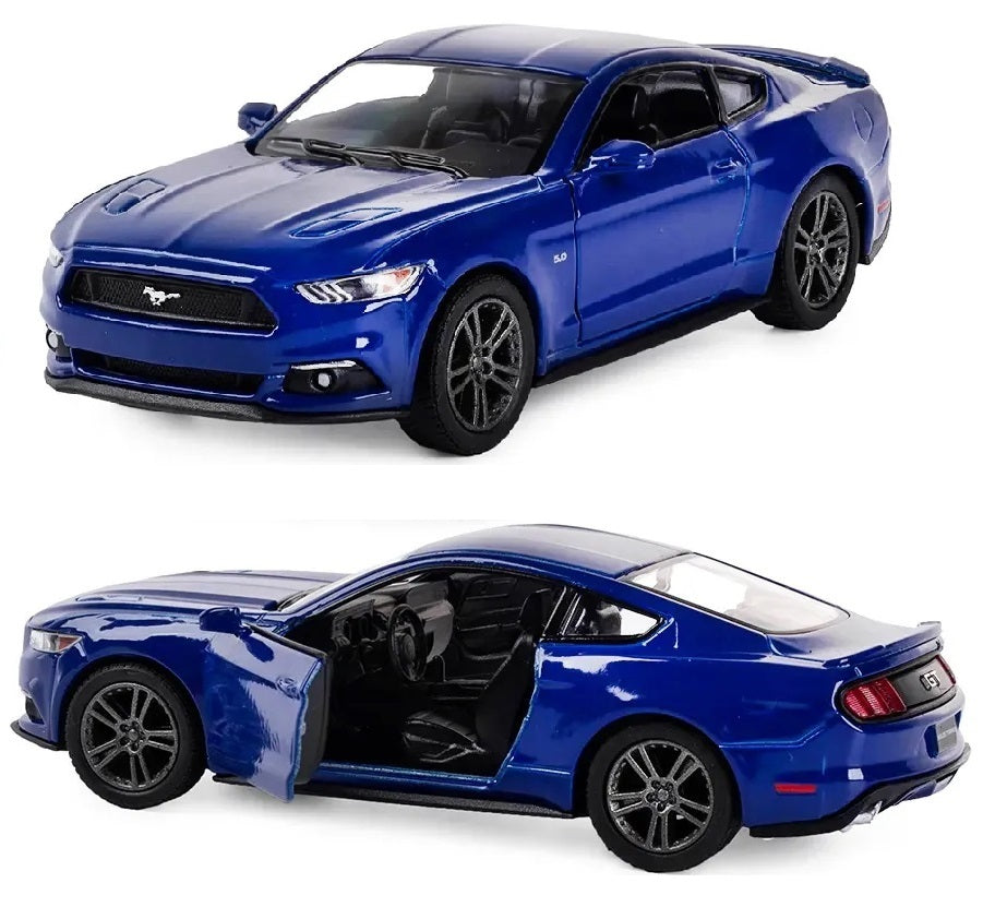 Kinsmart. Модель арт.KT5386W/3 "Ford Mustang GT 2015" 1:38 (синяя) инерц.