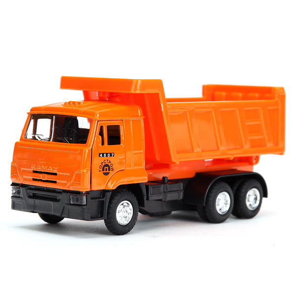 Машина металл свет-звук KAMAZ -65115 САМОСВАЛ 17 см, двери, багажник,инерция Технопарк в кор.2*24шт
