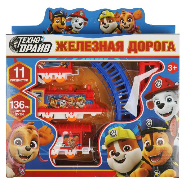 Железная дорога длина пути 136, кор.25*23,5*3,5см ТЕХНОДРАЙВ в кор.2*54шт