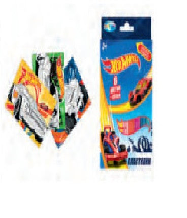 88618 6 pièces en plastique "Hot Wheels", carte "Hot Wheels", 120 gr, morceau de plastique, carte en carton
