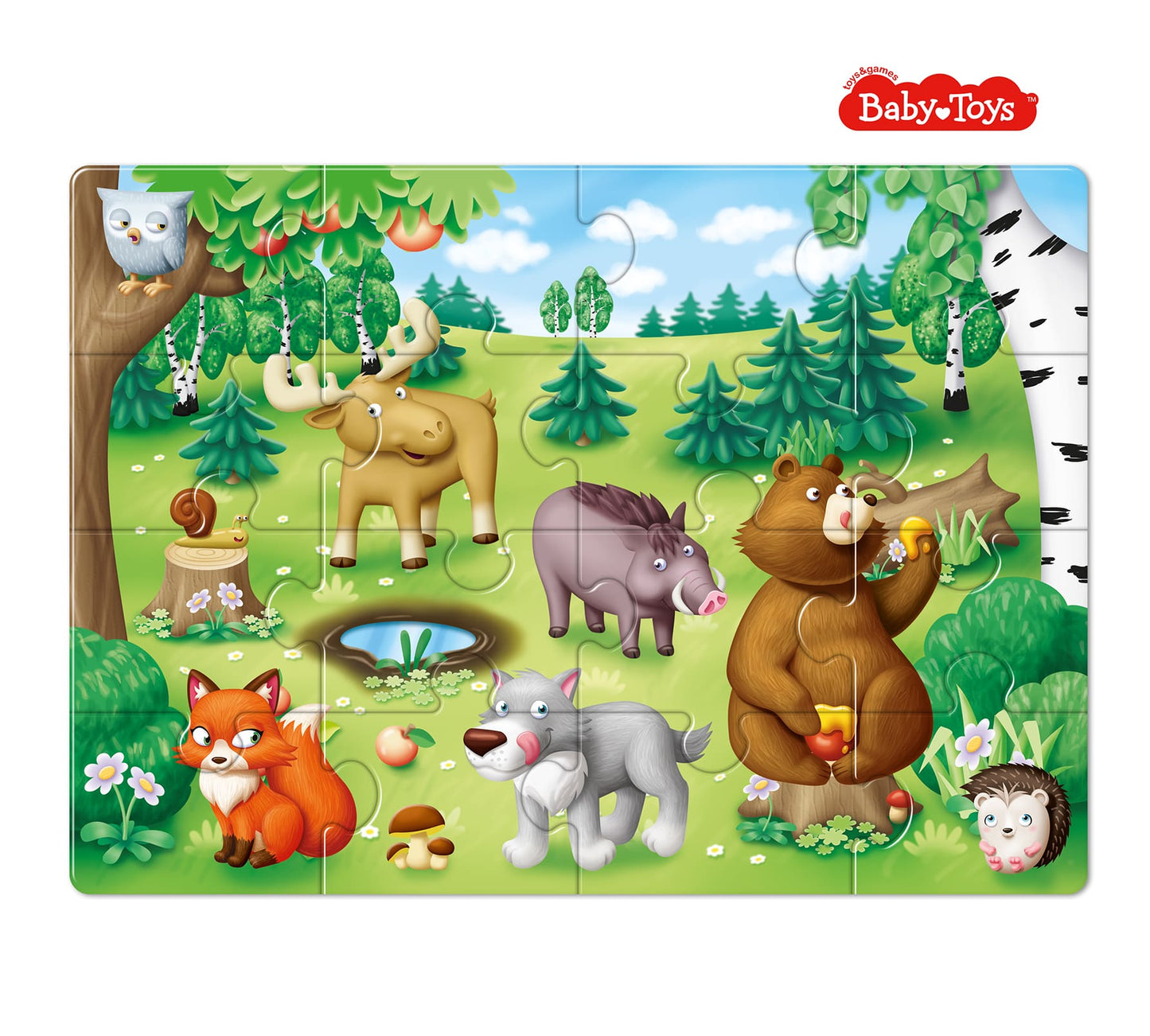 Puzzle premier puzzle «Кто живет в Лесу» (16 éléments), jouets pour bébé