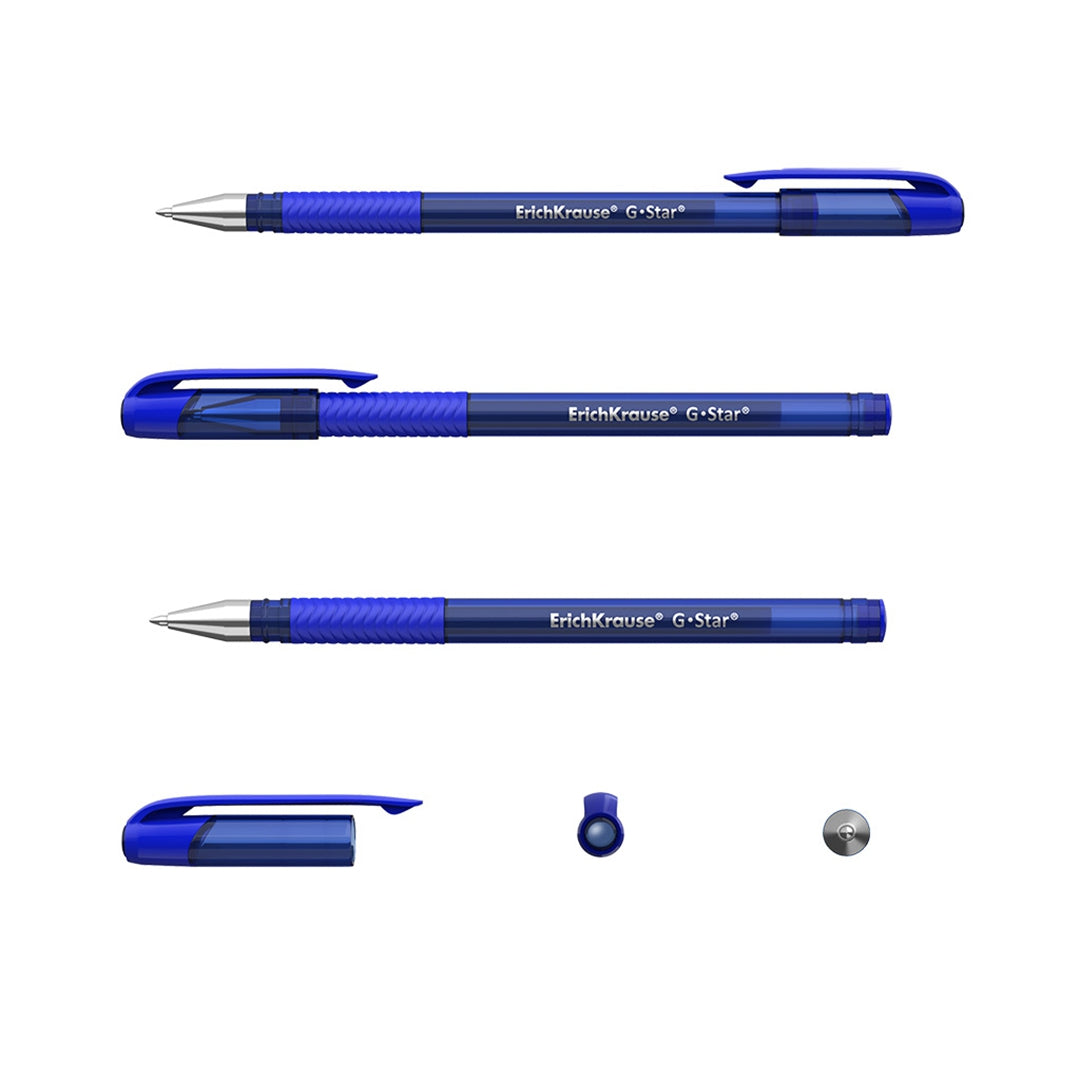 Ручка гелевая ErichKrauseR G-StarR 0.5, цвет чернил синий (в коробке по 12 шт.)