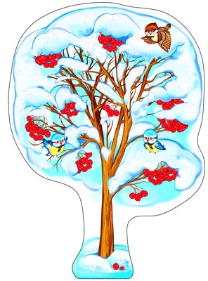 Ф-9313 Плакат вырубной А3. Рябина зимняя (с уф-лаком) - тема Деревья