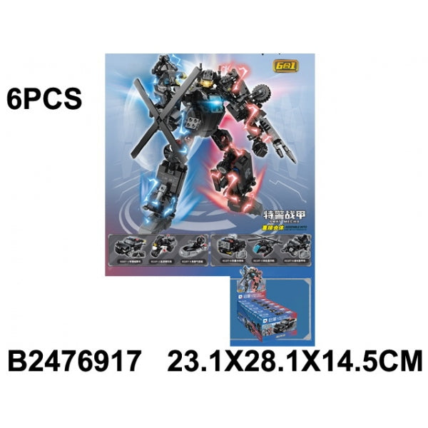 Constructeur en plastique. robot en cor. dans l'affichage jusqu'à 6 pouces dans le cor.12up