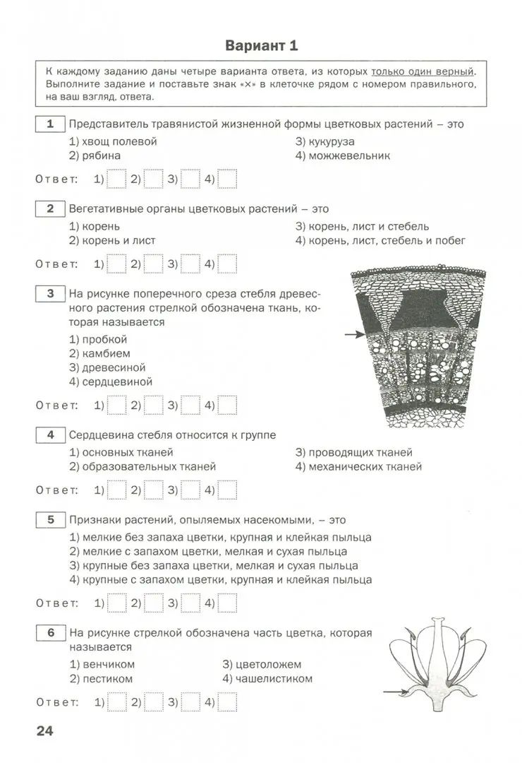 ТТ Биология. Tests thématiques. 7 cl.(Изд-во ВАКО)