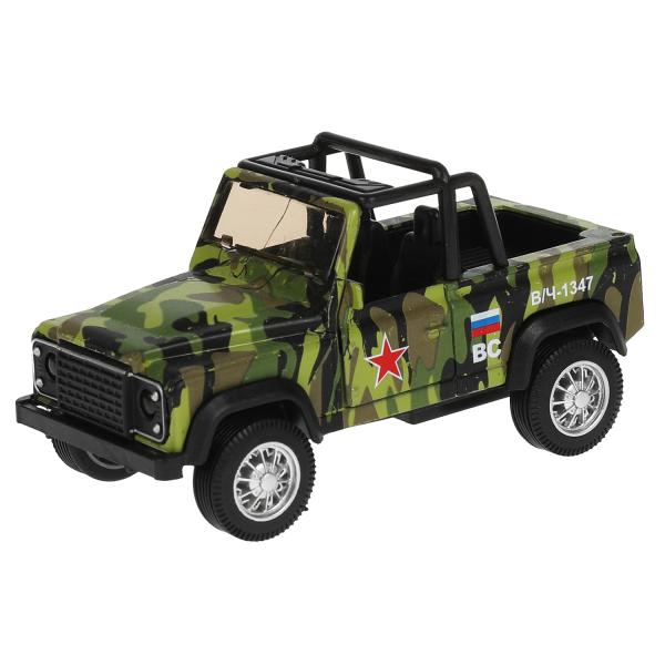 1904C350-RМашина металл свет-звук ВНЕДОРОЖНИК 10,5 см, инерц., КАМУФЛЯЖ, кор. Технопарк в кор.2*120ш